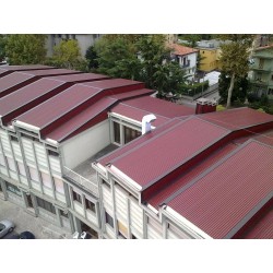 Lamiere Grecate--Alubel-Lamiera Grecata Alubel 28 Rosso Siena-6.967213-Lamiera Grecata da Copertura Profilo 28 - Colore Rosso Si