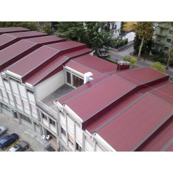 Lamiere Grecate--Alubel-Lamiera Grecata Alubel 28 Rosso Siena-6.967213-Lamiera Grecata da Copertura Profilo 28 - Colore Rosso Si
