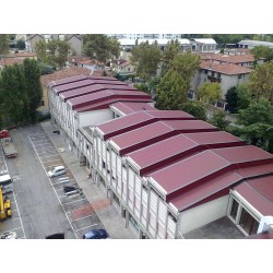 Tôles ondulées--Alubel-Tôle ondulée Alubel 28 Red Siena-6.967213-Feuille ondulée pour profil de couverture 28 - Couleur Rouge Si