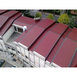 Lamiere Grecate--Alubel-Lamiera Grecata Alubel 28 Rosso Siena-6.967213-Lamiera Grecata da Copertura Profilo 28 - Colore Rosso Si